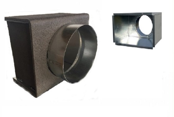 Plenum per bocchette griglie isolato 1000x150 attacco DN 80