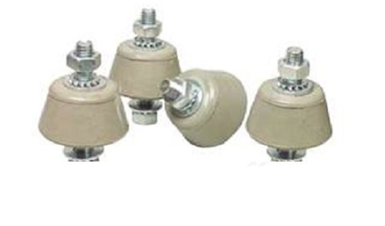 Antivibranti per staffe in gomma beige con rondelle e dadi