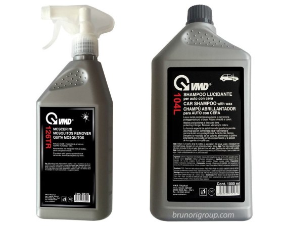 Kit pulizia auto e moto shampoo e rimuovi moscerini