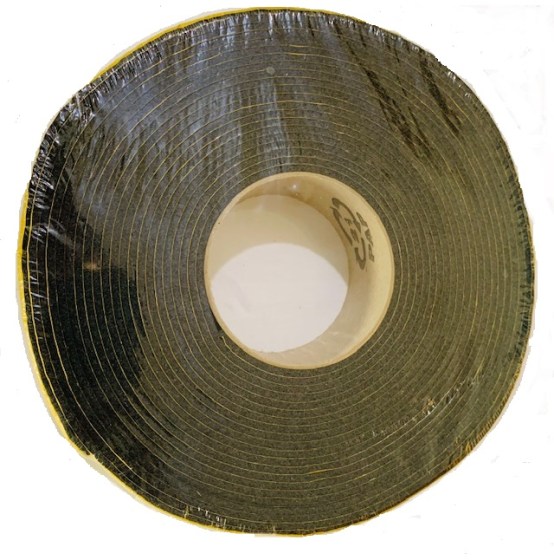 Nastro isolante anticondensa nero in gomma H 50 mm spessore 3 mm rotolo 10 mt