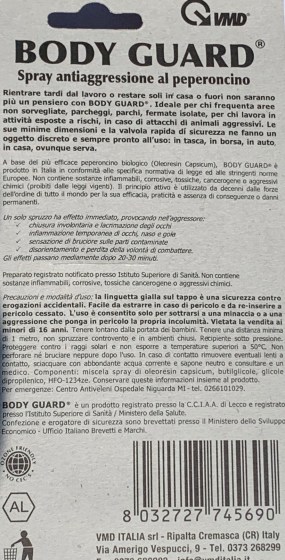 Body Guard spray per difesa personale 16 ml